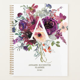 Paarse en Mauve floral bouquet op maat Planner