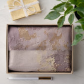  paarse en Mauve Grunge Wand Gouden folie Tissuepapier (Geschenk)