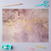  paarse en Mauve Grunge Wand Gouden folie Tissuepapier (Craft)