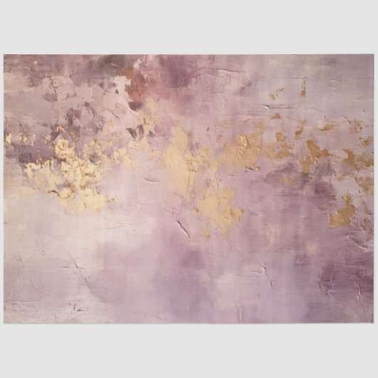  paarse en Mauve Grunge Wand Gouden folie Tissuepapier (Voorkant)