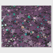 Paarse en meerkleurige reservebanden cadeaupapier (Vlak)