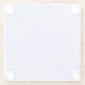 Paarse en meerkleurige vlokken glazen onderzetter (Achterkant)