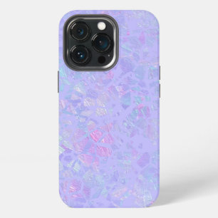 Paarse en meerkleurige vlokken iPhone 13 pro hoesje