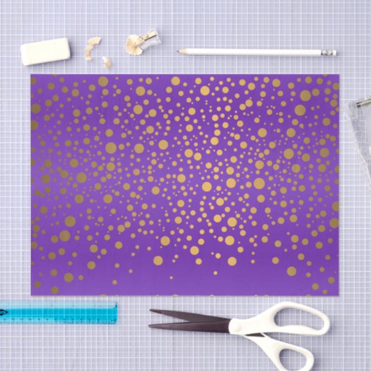 Paarse en metalen Confetti Tissuepapier (Craft)