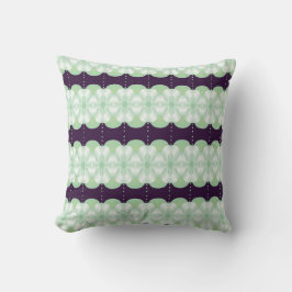 Paarse en mintgroene omkeerbare kussen