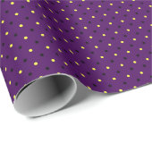Paarse en multi-mini poka dots 02 cadeaupapier (Rol Hoek)