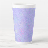 Paarse en multicolorvlokken latte mok (Voorkant)