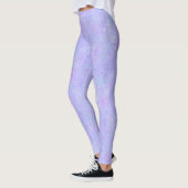 Paarse en multicolorvlokken leggings (Links)