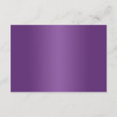 Paarse en nepsilverfolie bloemkaart II voor RSVP (Achterkant)