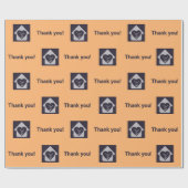 Paarse en Oranje aangepaste Logo en bedankt dat u  Cadeaupapier (Vlak)