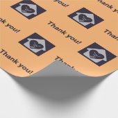 Paarse en Oranje aangepaste Logo en bedankt dat u  Cadeaupapier (Hoek)