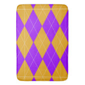 Paarse en Oranje Argyle Badmat (Voorkant Verticaal)