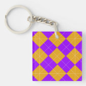 Paarse en Oranje Argyle Sleutelhanger (Voorkant)