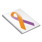 Paarse en Oranje bewustmakingslint Notitieboek (Rechterzijde)