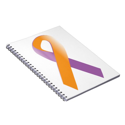 Paarse en Oranje bewustmakingslint Notitieboek (Rechterzijde)