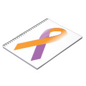 Paarse en Oranje bewustmakingslint Notitieboek (Linkerzijde)