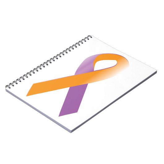 Paarse en Oranje bewustmakingslint Notitieboek (Linkerzijde)