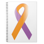 Paarse en Oranje bewustmakingslint Notitieboek (Voorkant)