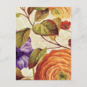 Paarse en Oranje bloemen Briefkaart (Voorkant)