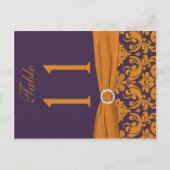 Paarse en Oranje Briefkaart van het lijstaantal (Voorkant)