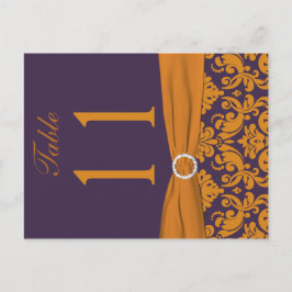 Paarse en Oranje Briefkaart van het lijstaantal