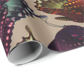 Paarse en Oranje Butterflies Cadeaupapier (Rol Hoek)