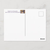 Paarse en Oranje Chameleon-briefkaarten, jouw teks Briefkaart (Achterkant)