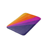 Paarse en oranje diagonaalretraliestrepen badmat (Gekanteld)