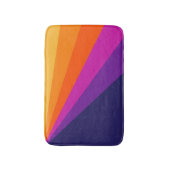 Paarse en oranje diagonaalretraliestrepen badmat (Voorkant Verticaal)