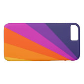 Paarse en oranje diagonaalretraliestrepen Case-Mate iPhone case (Achterkant (Horizontaal))