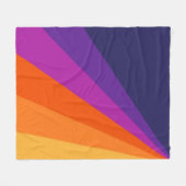 Paarse en oranje diagonaalretraliestrepen fleece deken (Voorkant (Horizontaal))