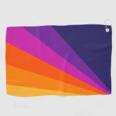 Paarse en oranje diagonaalretraliestrepen golfhanddoek (Horizontaal)