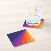 Paarse en oranje diagonaalretraliestrepen kartonnen onderzetters (Insitu)