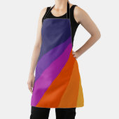 Paarse en oranje diagonaalretraliestrepen schort (Insitu)