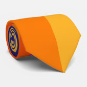 Paarse en oranje diagonaalretraliestrepen stropdas (Opgerold)