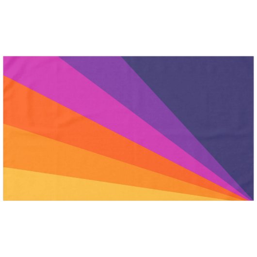 Paarse en oranje diagonaalretraliestrepen tafelkleed (Voorkant (Horizontaal))