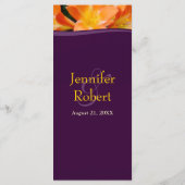 Paarse en Oranje Diner Menu (Achterkant)