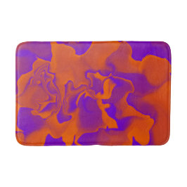 Paarse en Oranje golfpatronen Badmat
