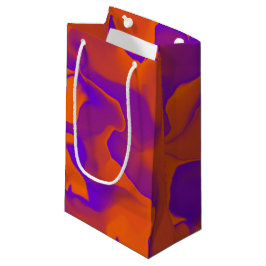 Paarse en Oranje golfpatronen Klein Cadeauzakje