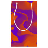 Paarse en Oranje golfpatronen Klein Cadeauzakje (Voorkant)