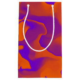 Paarse en Oranje golfpatronen Klein Cadeauzakje