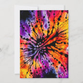 Paarse en Oranje Happy Halloween Tie Dye Kaart (Achterkant)