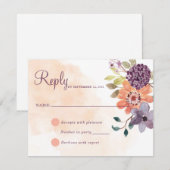 Paarse en Oranje Herfst — Floral Autumn Antwoord (Voorkant / Achterkant)