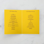 Paarse en Oranje huwelijksprogramma Kaart (Binnen)