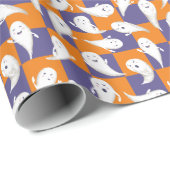 Paarse en Oranje kookplaten Halloween Cadeaupapier (Rol Hoek)
