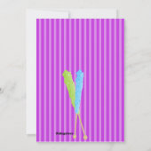 Paarse en Oranje Lollipop Girls - Uitnodiging (Achterkant)