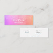 Paarse en oranje Mandala Minivisitekaart Klantenkaartje (Voorkant / Achterkant)