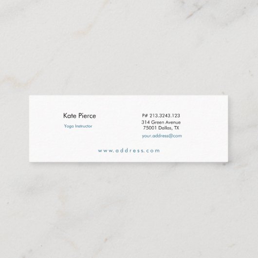 Paarse en oranje Mandala Minivisitekaart Klantenkaartje (Achterkant)