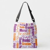 Paarse en Oranje meertalige dank Crossbody Tas (Voorkant)
