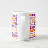 Paarse en Oranje meertalige dank Grote Koffiekop (Achterkant)